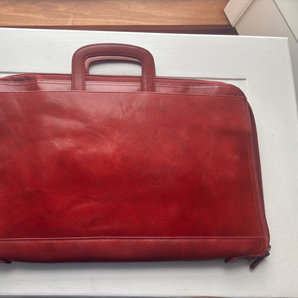 WILSONS RED LEATHER Brief Case/Business - Picture 2 of 6